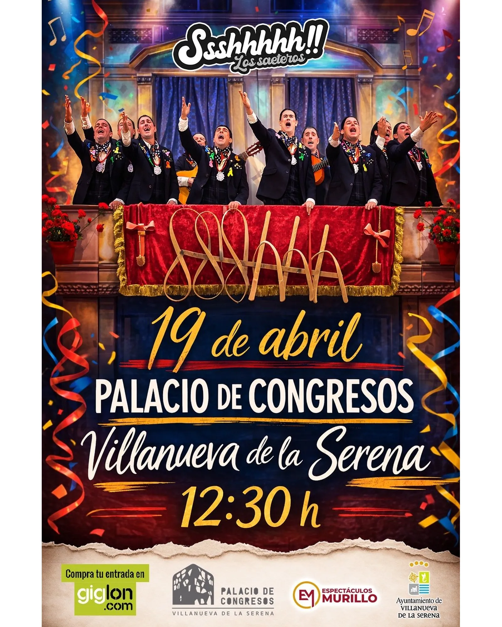 Cartel de «Ssshhhhh!!» en Villanueva de la Serena (Badajoz)