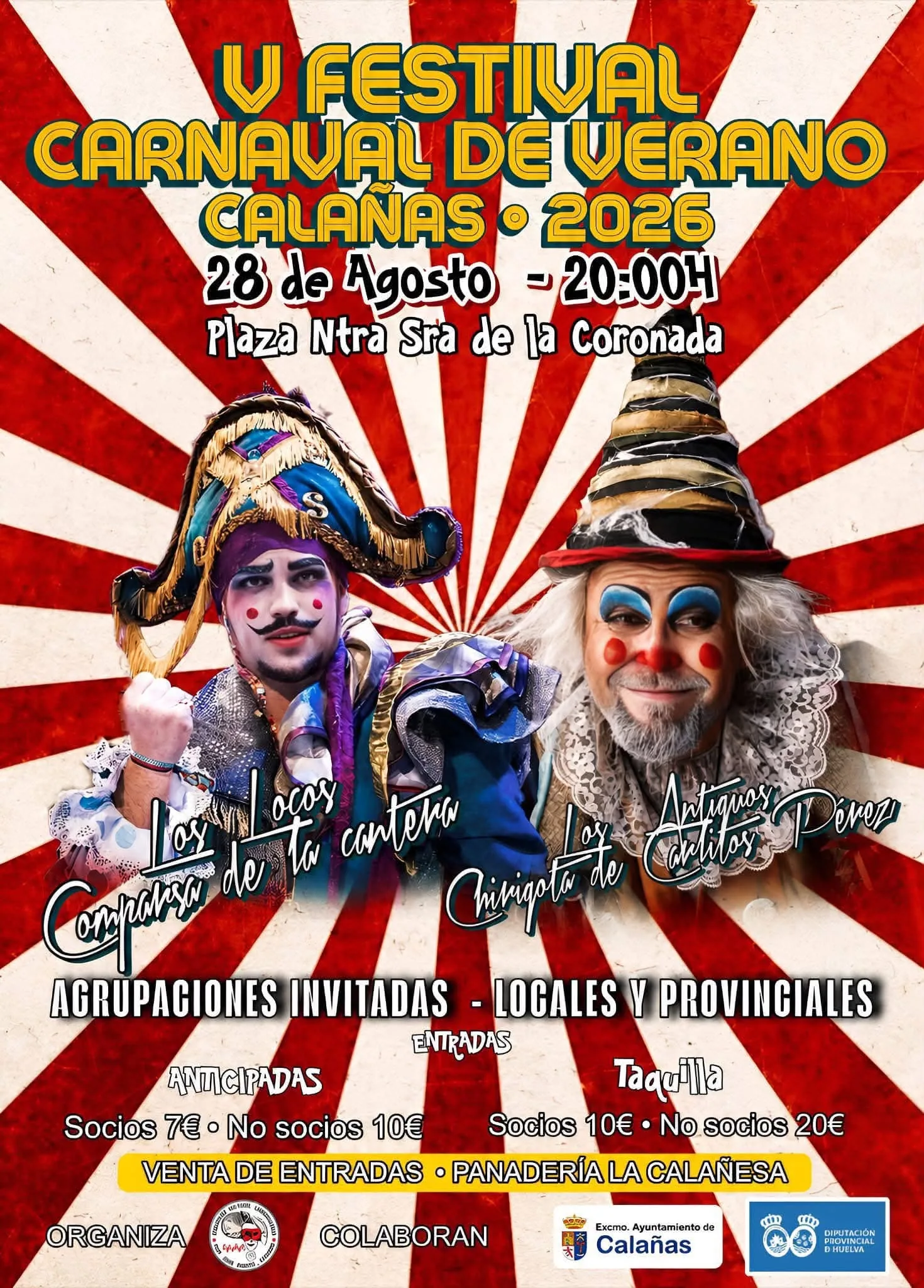 Cartel de V Festival Carnaval de Verano en Calañas (Huelva)