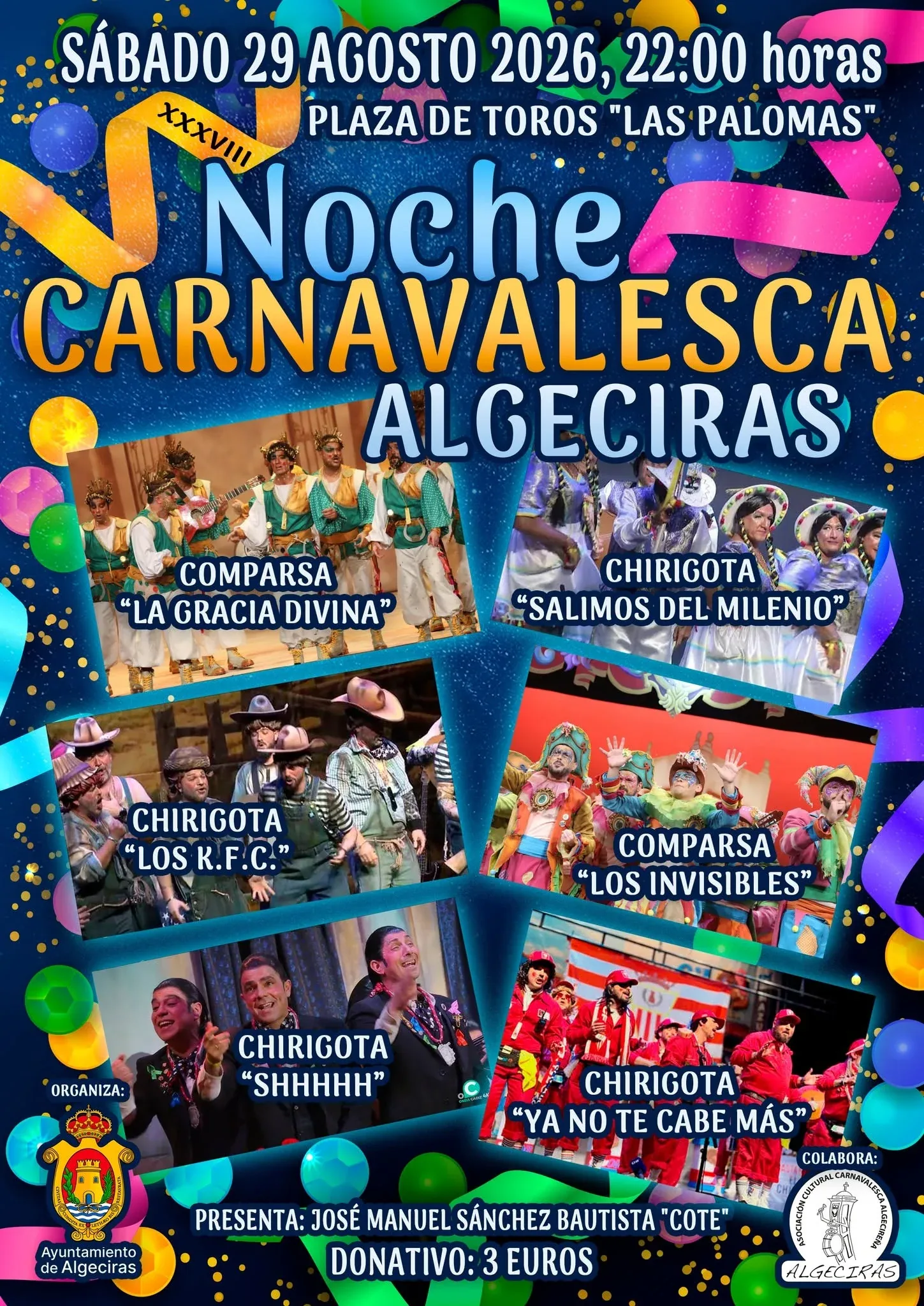 Cartel de XXXVIII Noche Carnavalesca Algeciras