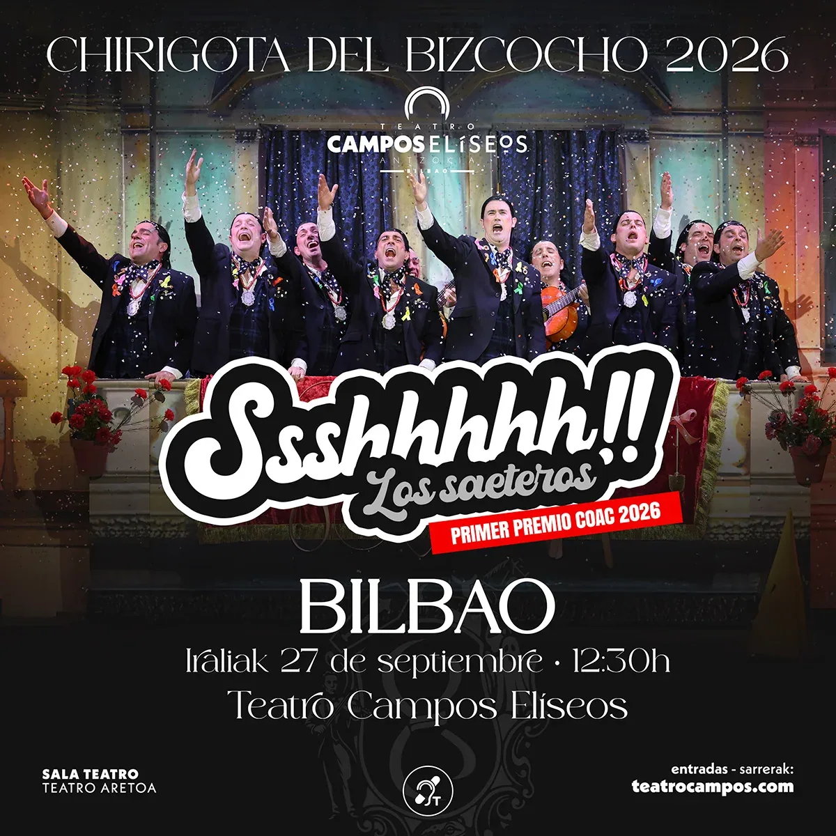 Cartel de «Ssshhhhh!!» en Bilbao