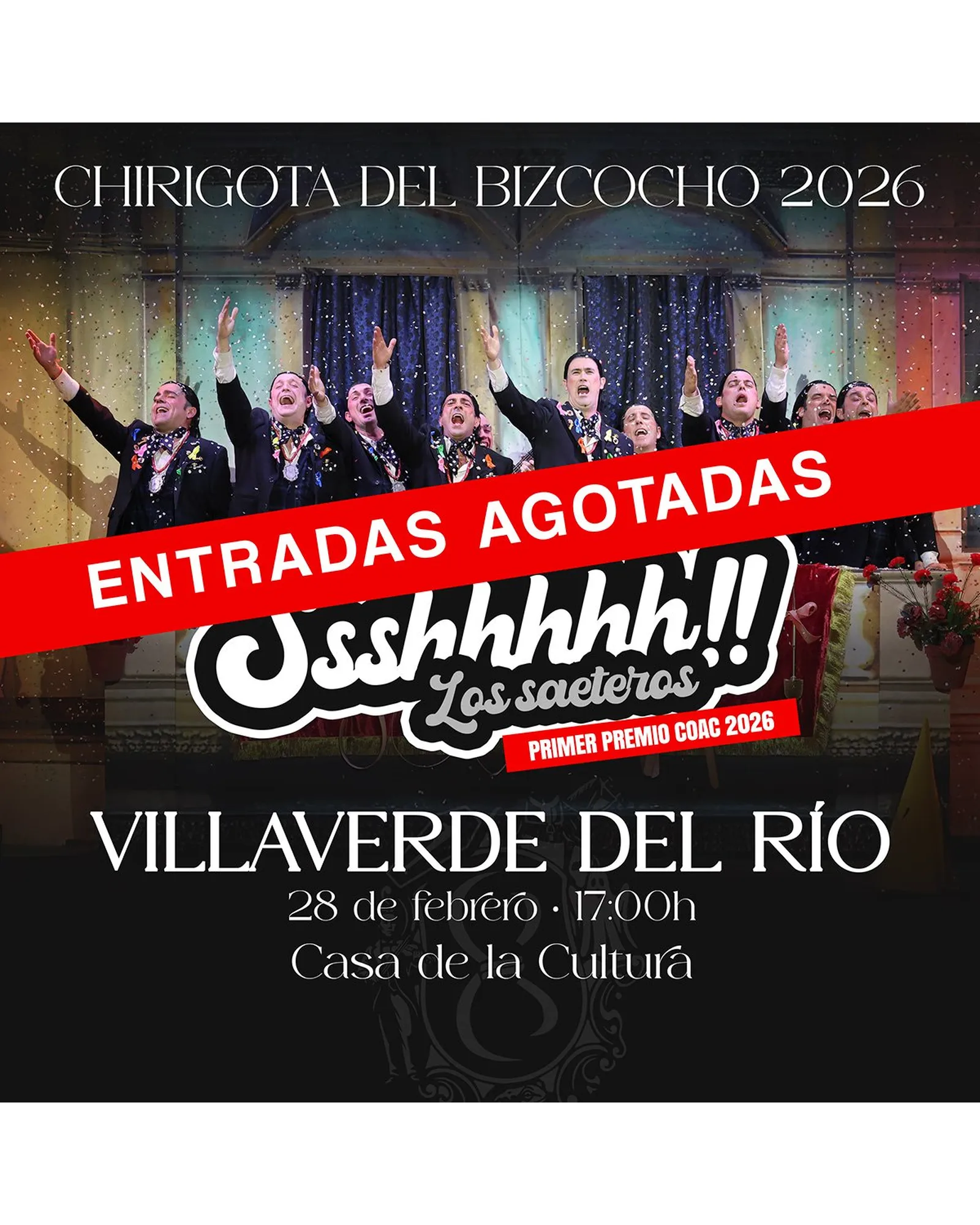 Cartel de «Ssshhhhh!!» en Villaverde del Río