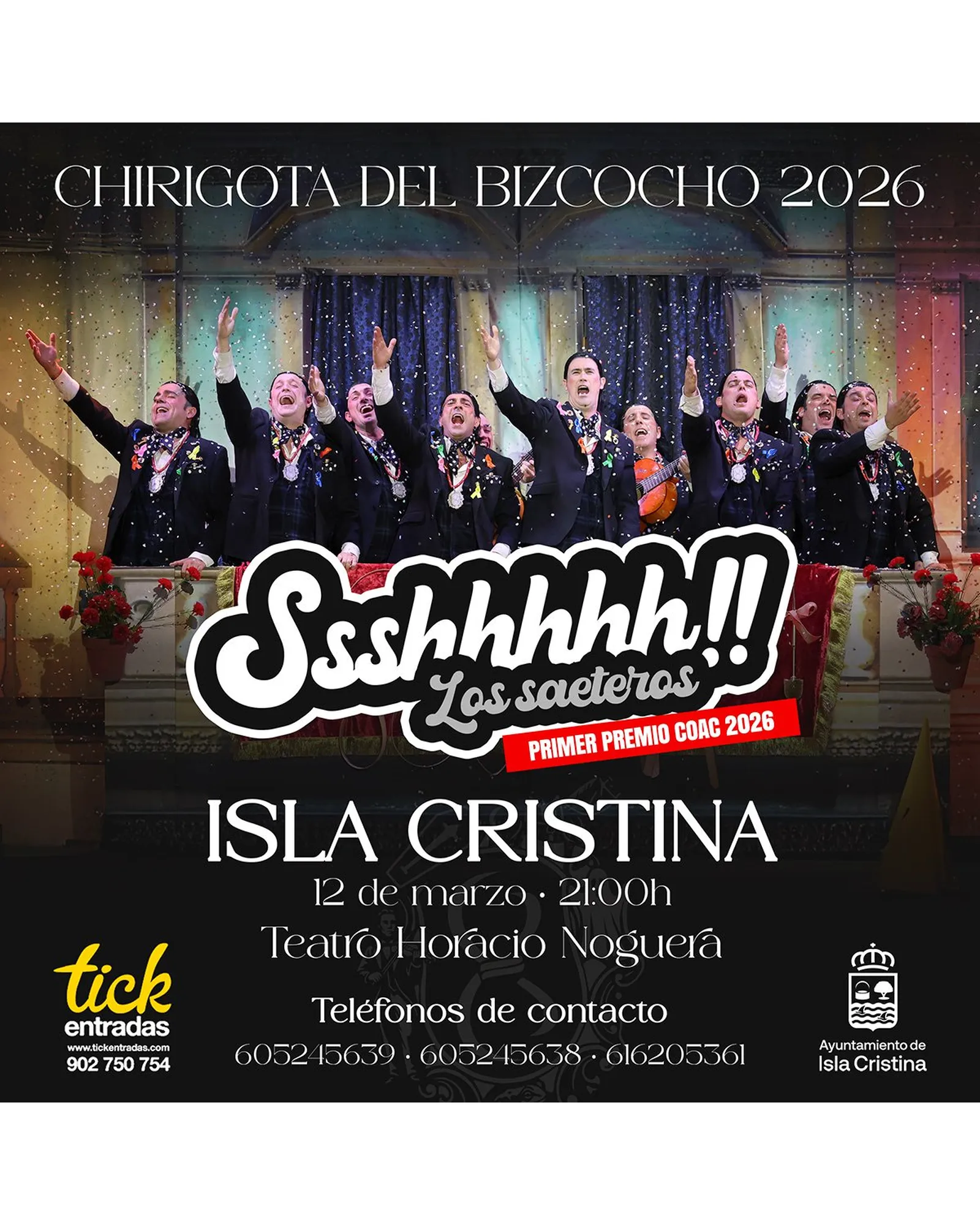 Cartel de «Ssshhhhh!!» en Isla Cristina (Huelva)