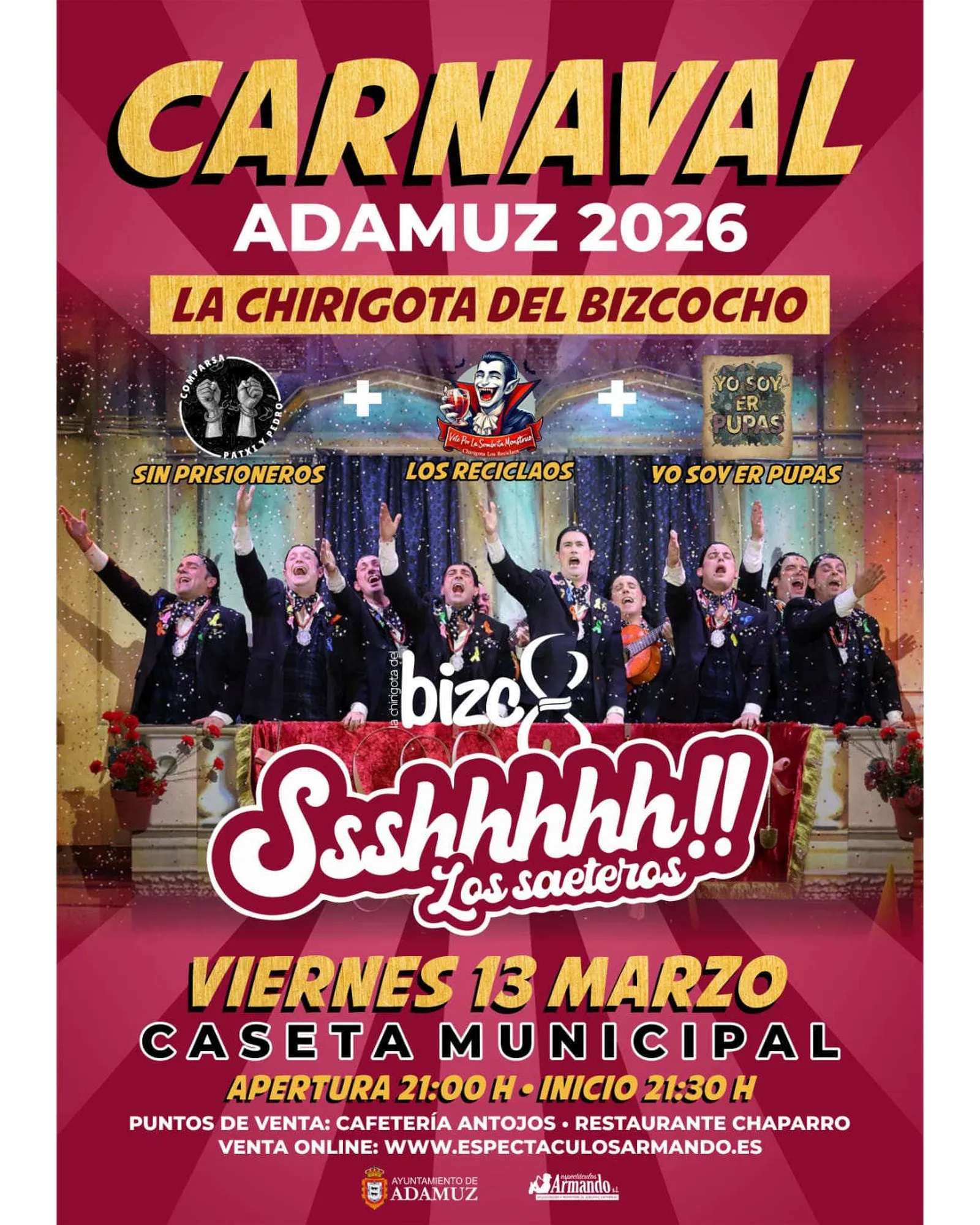 Cartel de «Ssshhhhh!!» en Adamuz (Córdoba)