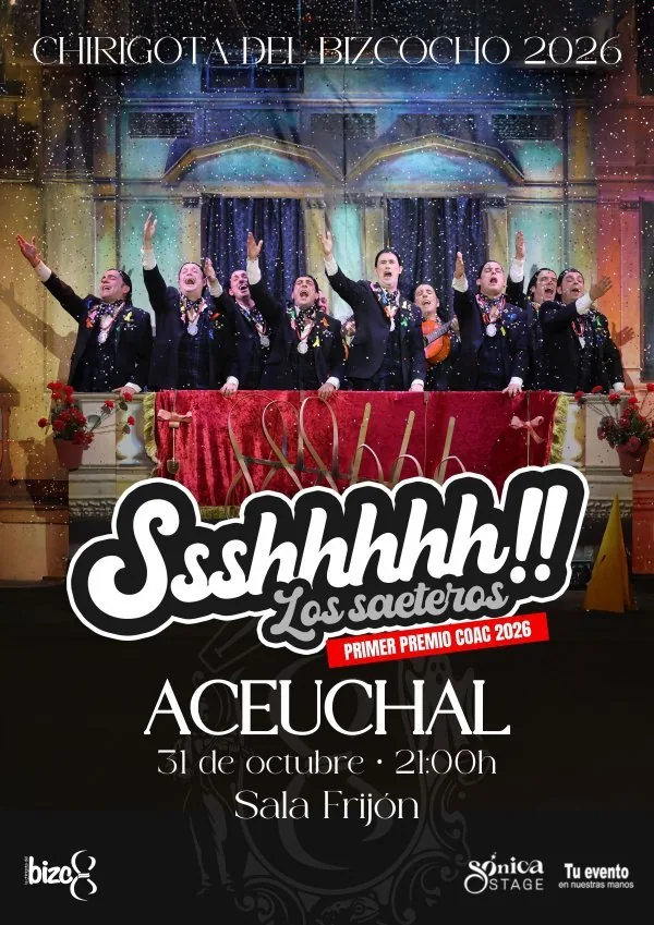 Cartel de «Ssshhhhh!!» en Aceuchal (Badajoz)