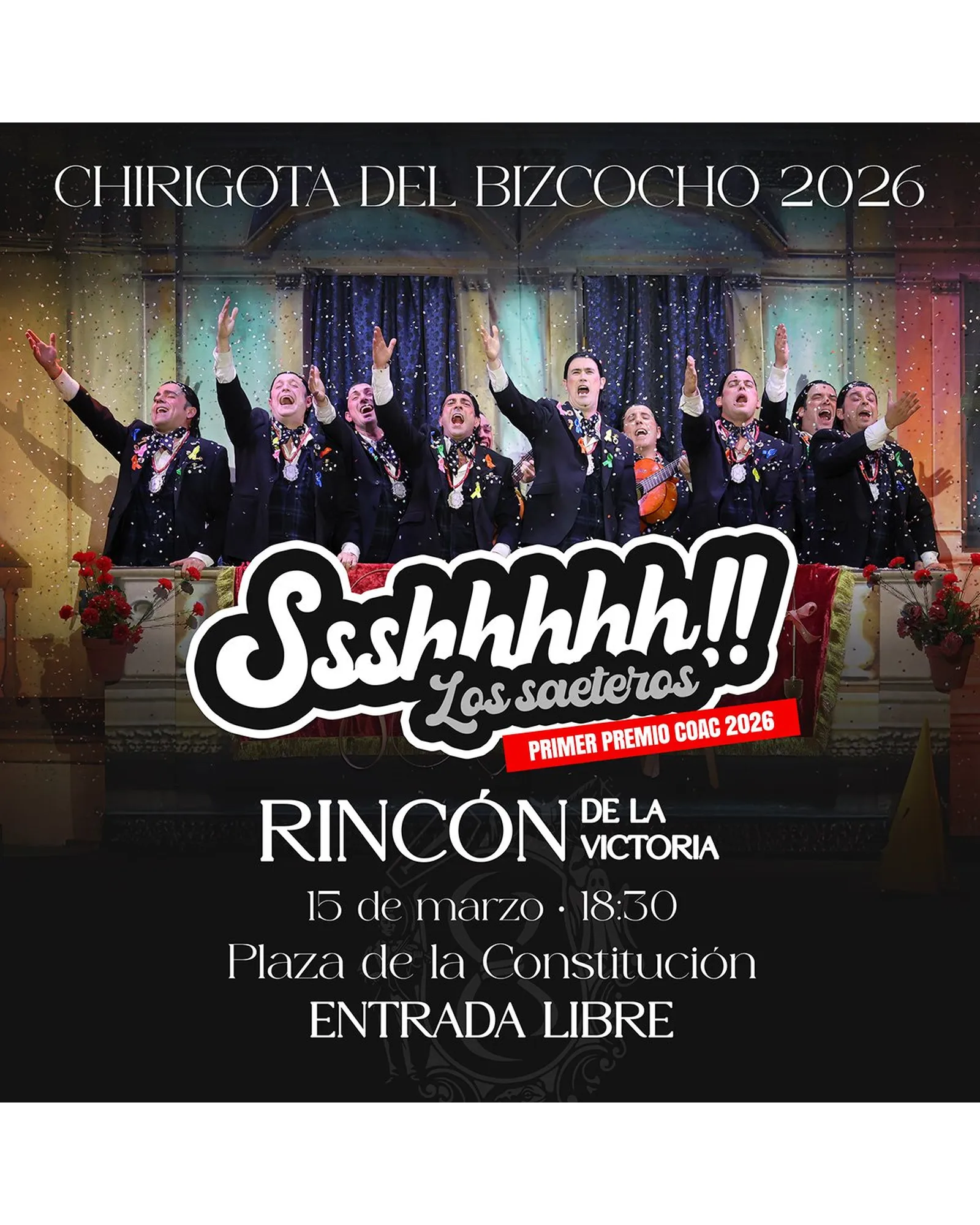 Cartel de «Ssshhhhh!!» en Rincón de la Victoria (Málaga)