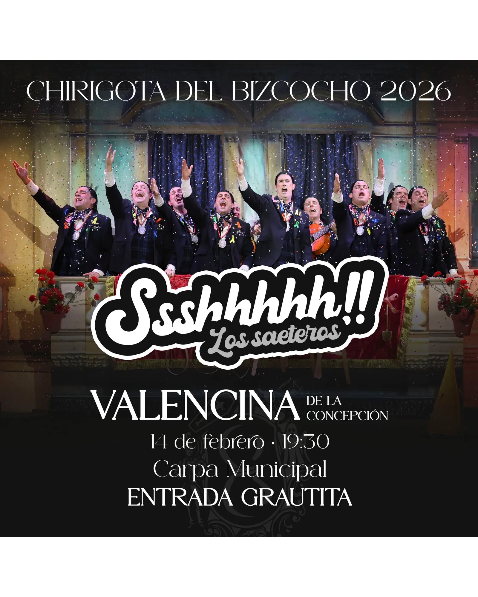Cartel de «Ssshhhhh!!» en Valencina de la Concepción