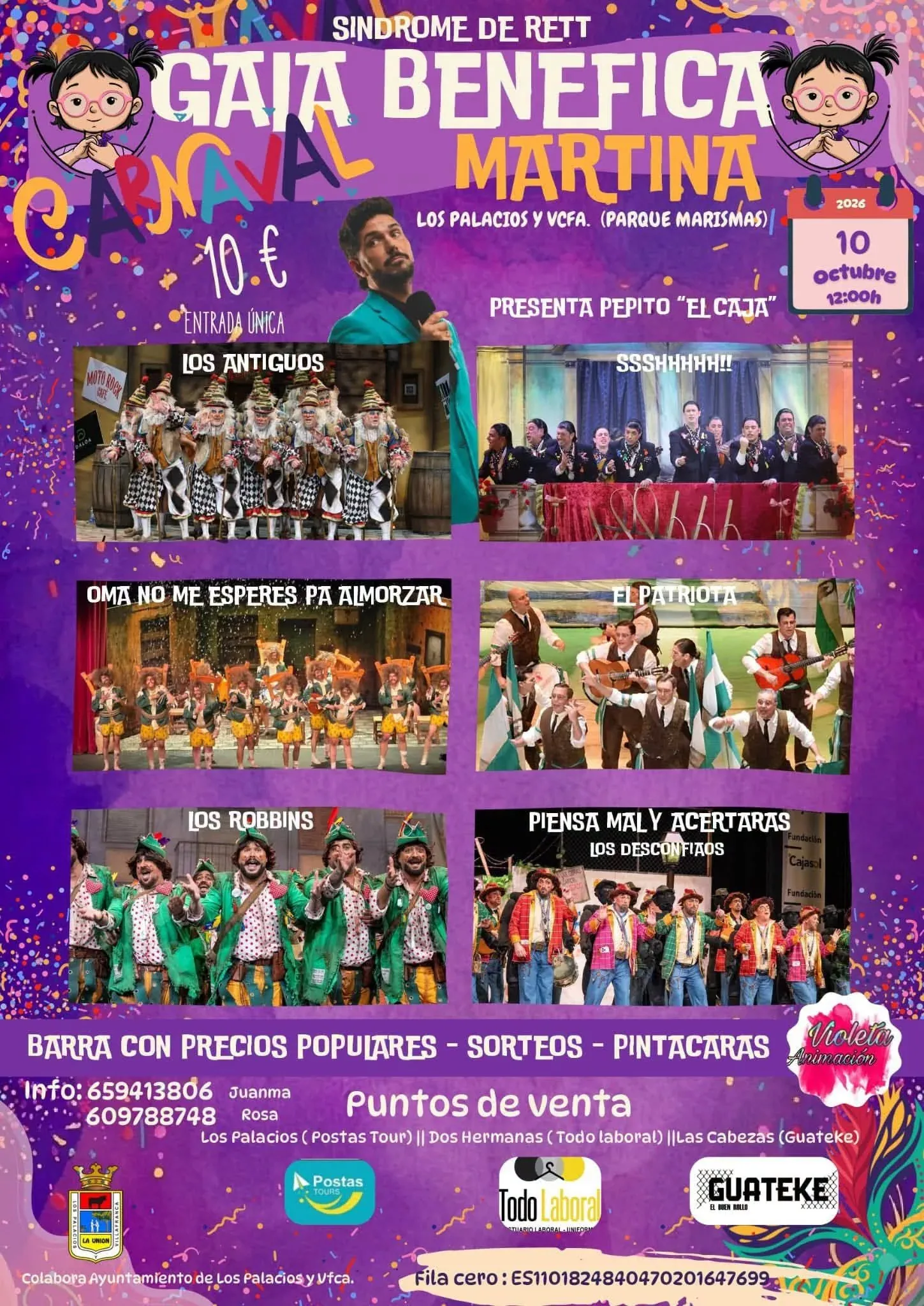 Cartel de Gala Benéfica Martina en Los Palacios y Villafranca (Sevilla)