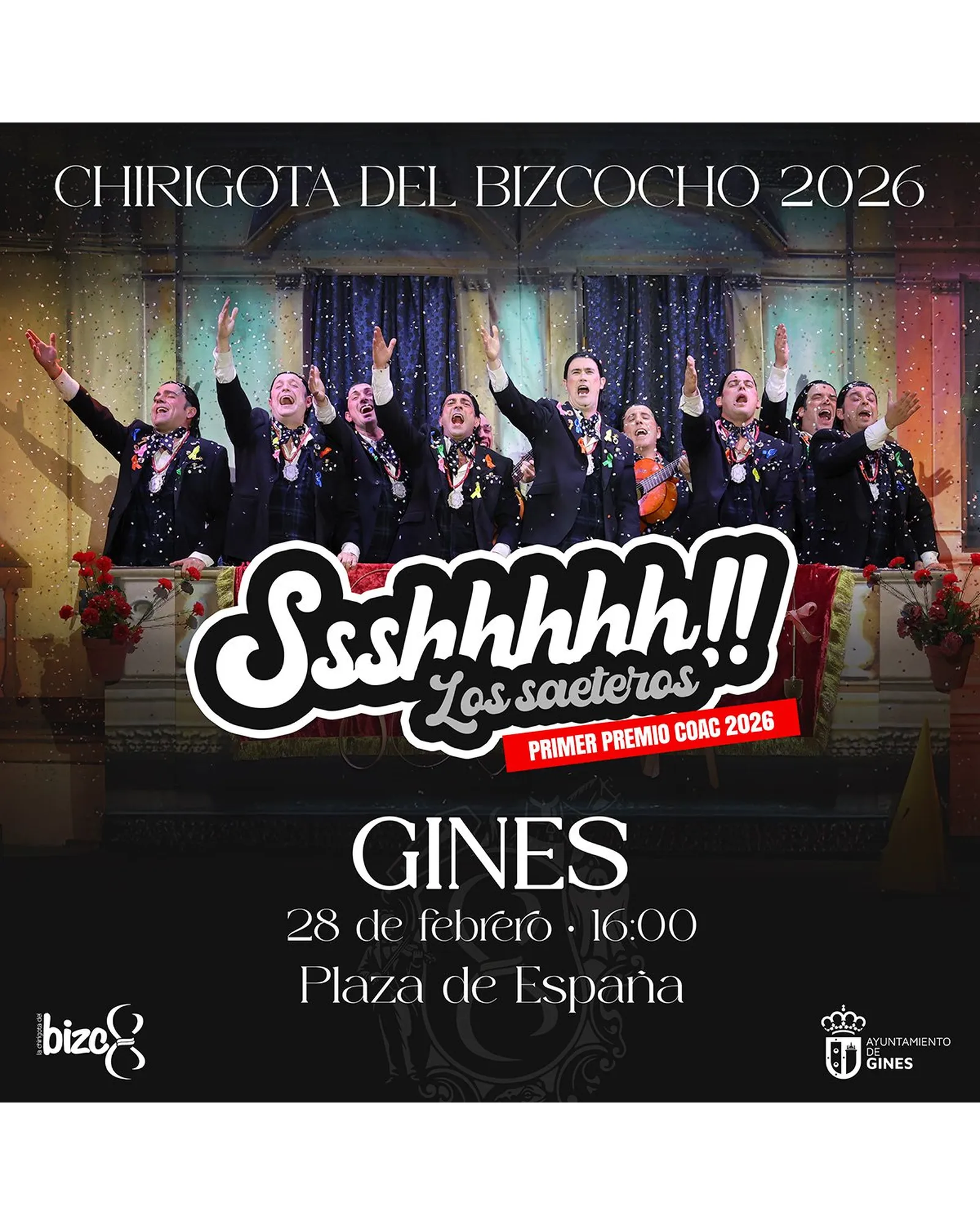 Cartel de «Ssshhhhh!!» en Gines