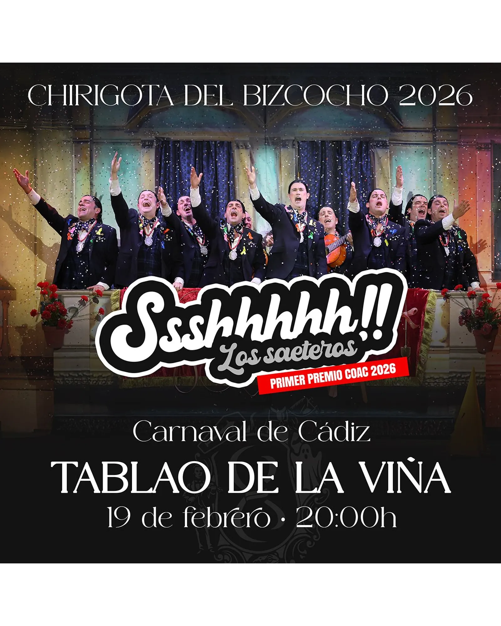 Cartel de «Ssshhhhh!!» en el Tablao de La Viña (Cádiz)