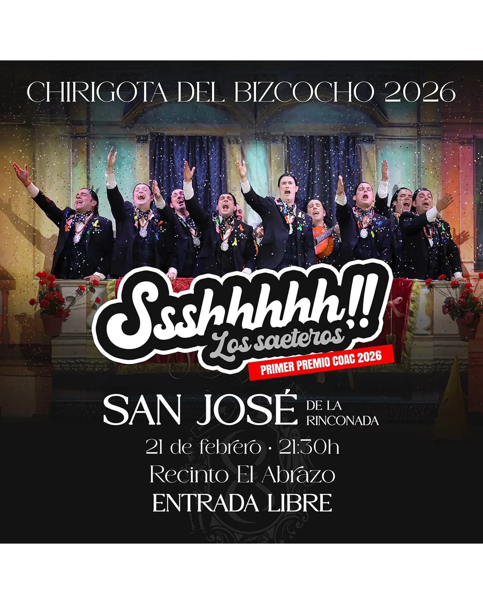 Cartel de «Ssshhhhh!!» en San José de la Rinconada