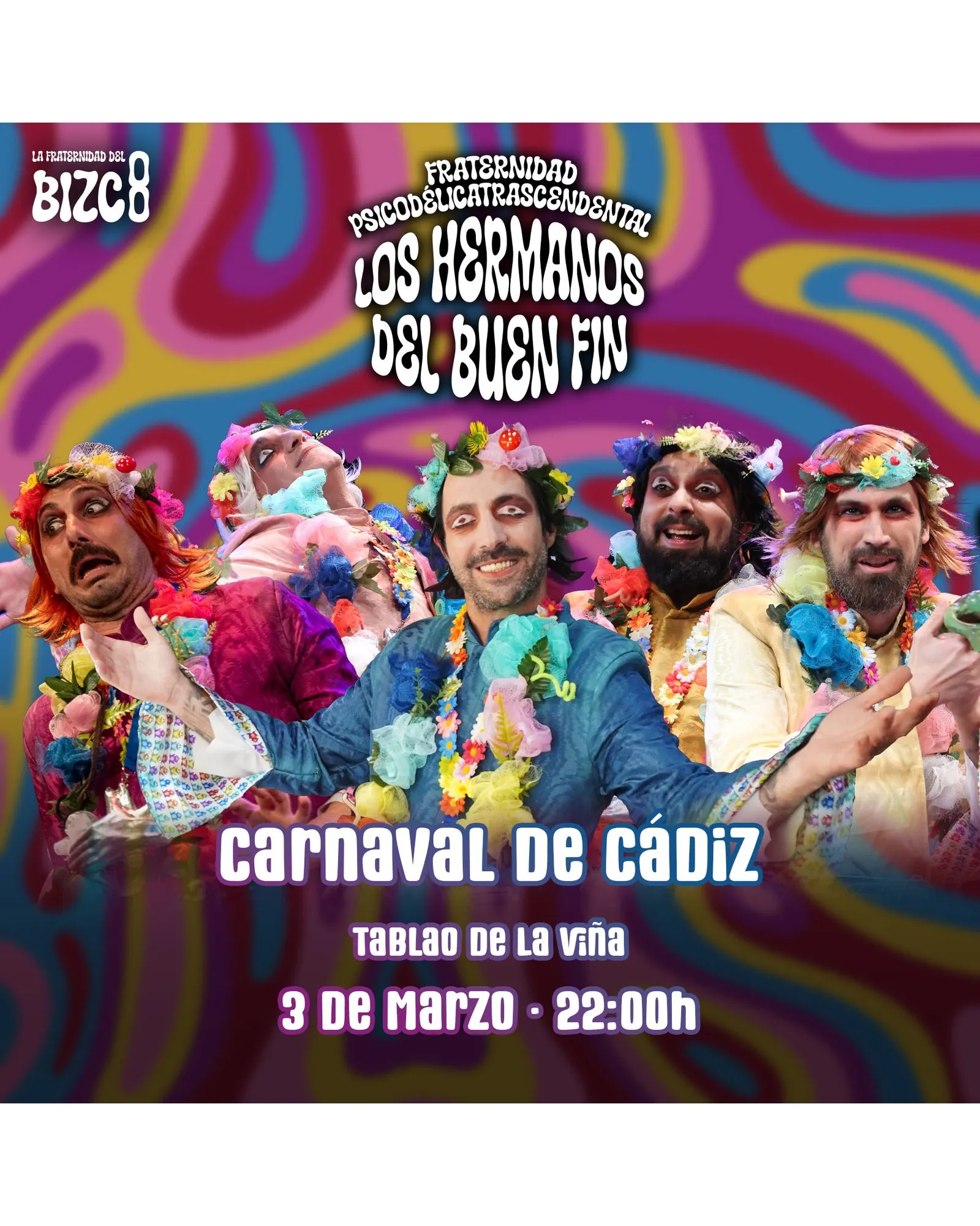 Cartel de «Los Hermanos del Buen Fin» en el Tablao de La Viña (Cádiz)