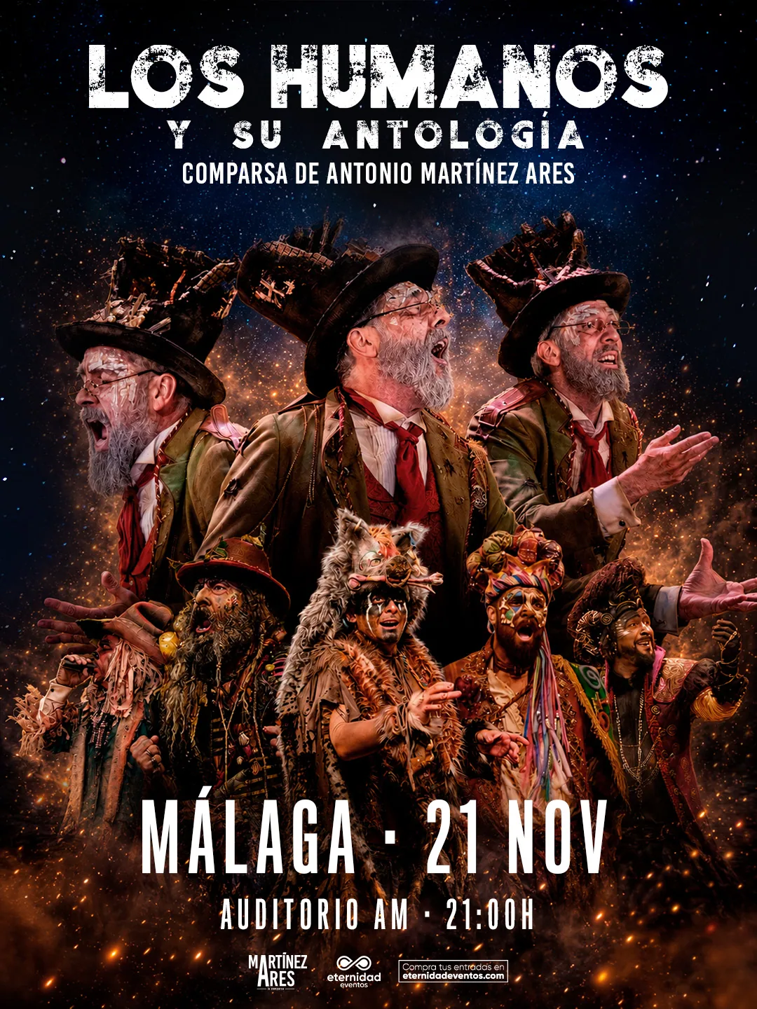 Cartel de "Los Humanos" en Málaga