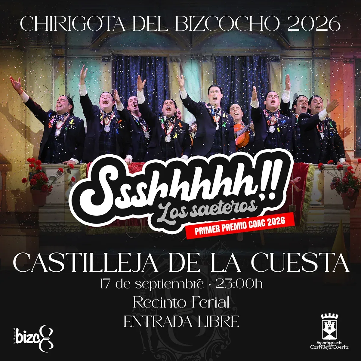 Cartel de «Ssshhhhh!!» en Castilleja de la Cuesta (Sevilla)
