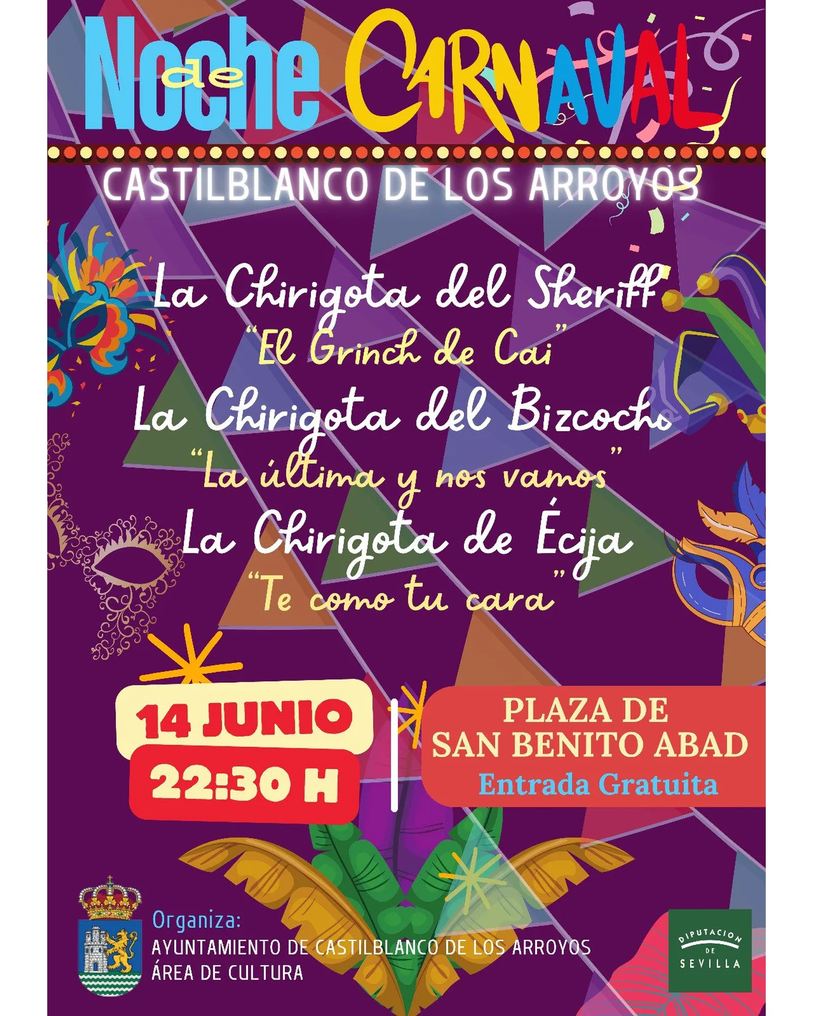 Cartel de Noche de Carnaval – Castilblanco de los Arroyos