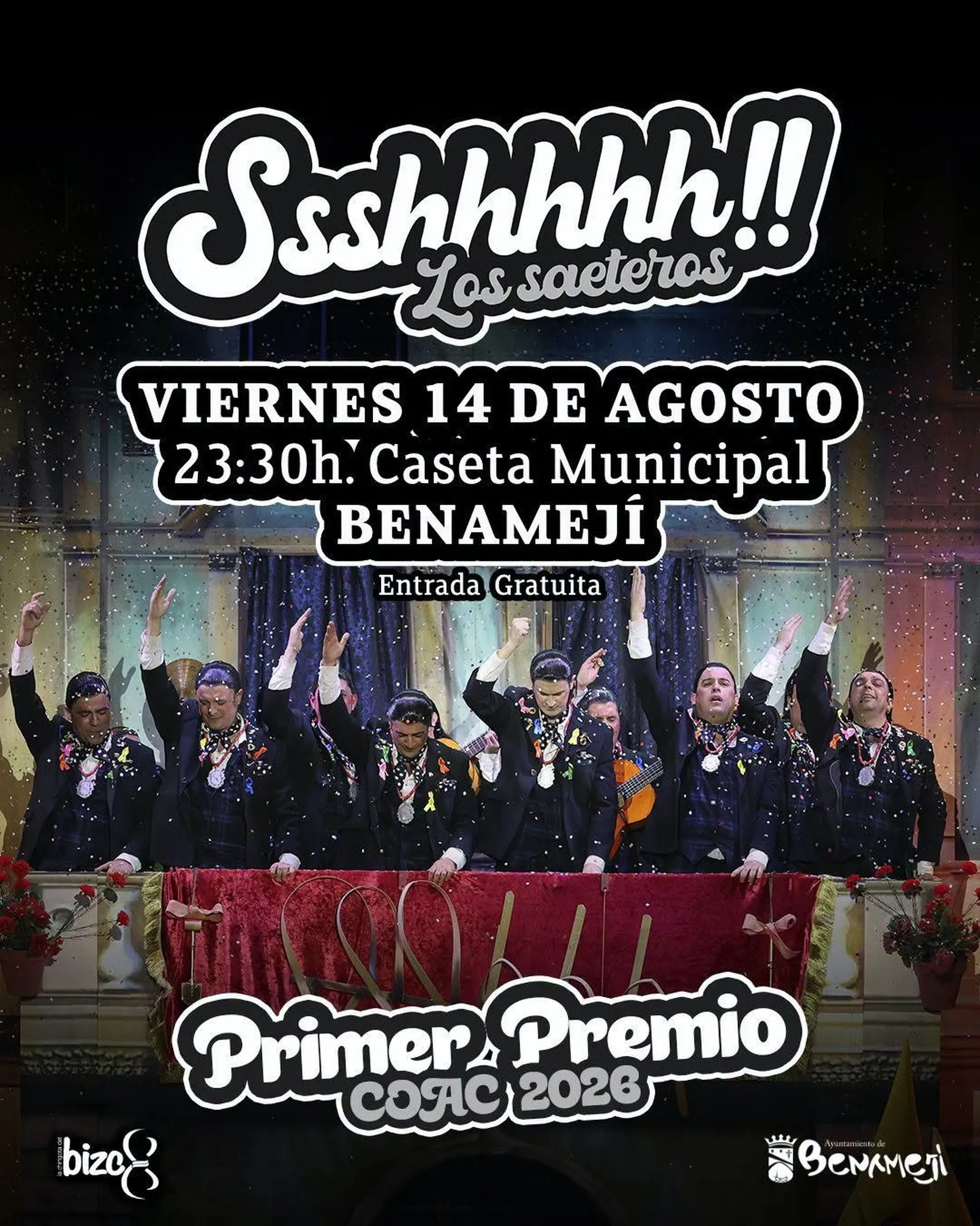 Cartel de «Ssshhhhh!!» en Benamejí (Córdoba)