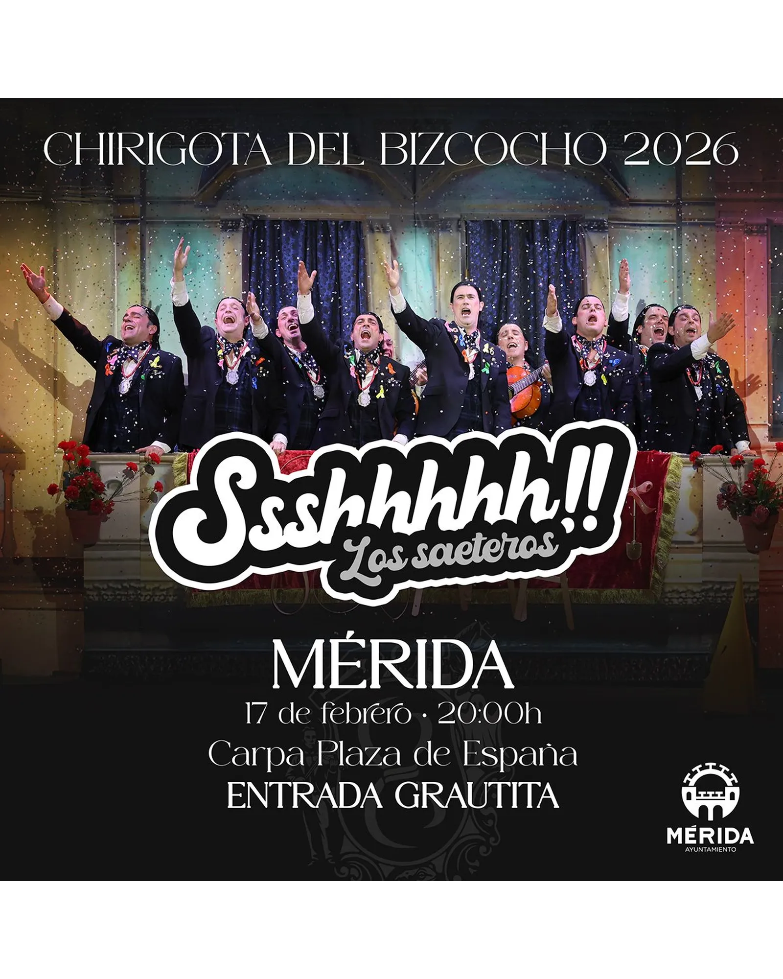 Cartel de «Ssshhhhh!!» en Mérida