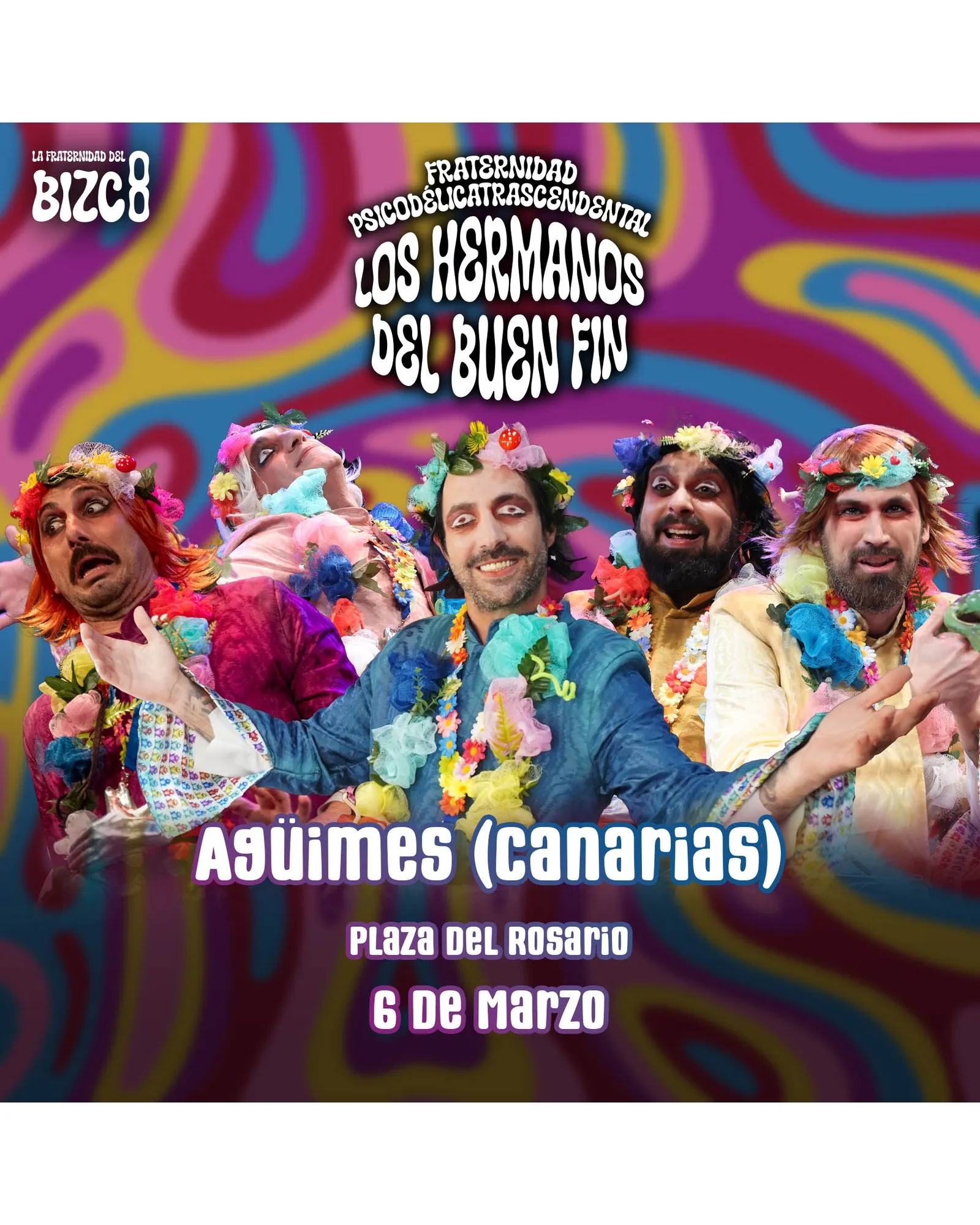 Cartel de «Los Hermanos del Buen Fin» en Agüimes (Canarias)